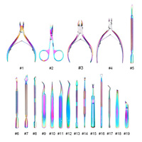 BORN PRETTY obcinacz do paznokci nożyczki ze stali nierdzewnej Rainbow pinceta Clipper martwa skóra Remover nożyce do przycinania brzegów szczypce nożycowe 2
